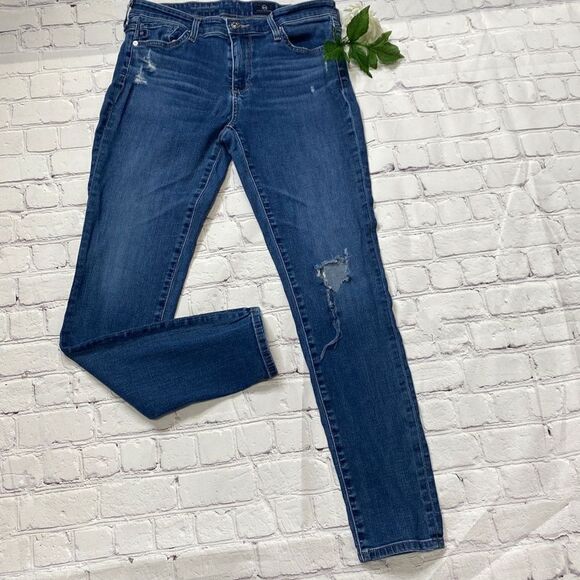 Adriano Goldschmied The Legging Ankle Super Skinny Distressed Jeans 27 - Picture 2 of 16